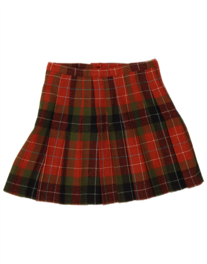 Stefanel Dame Mini Wrap Nederdel IT 38 XS W26 Rød ternet uld