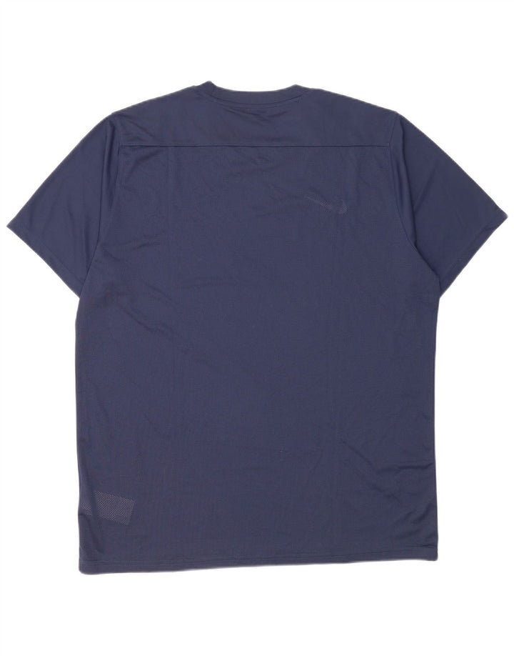 Nike herre Dri Fit T-shirt top 2XL marineblå polyester