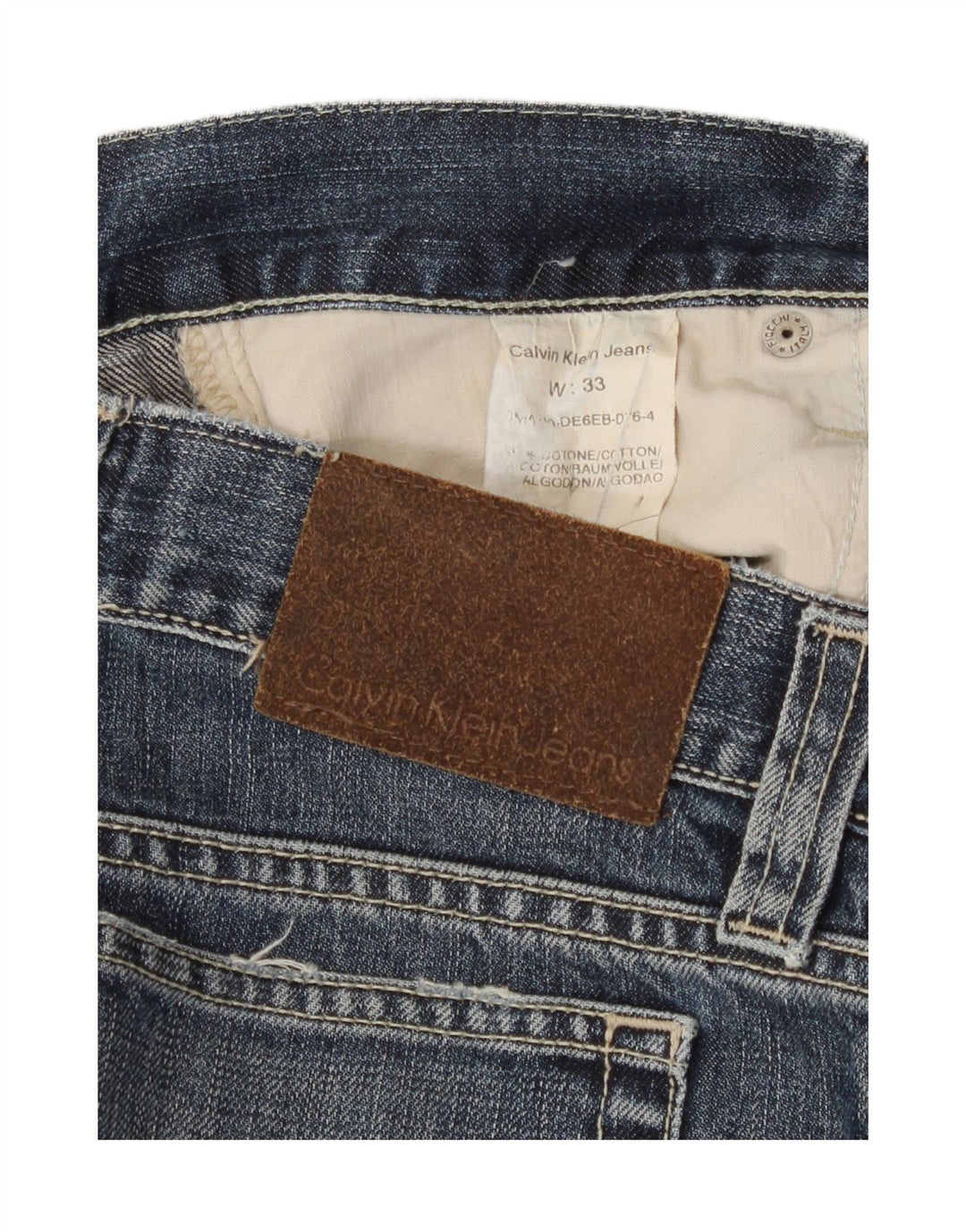 Calvin Klein Dame Straight Jeans W33 L30 Blå Bomuld