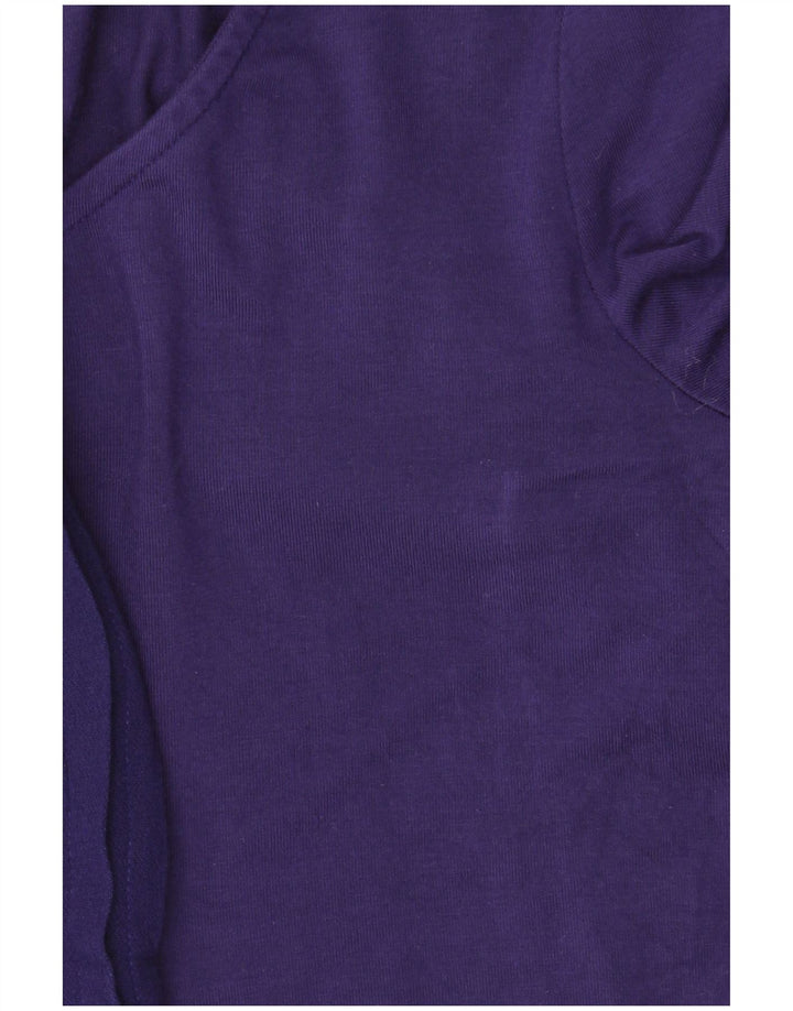 WHITE STUFF Dame Top Langærmet UK 10 Small Purple Viscose
