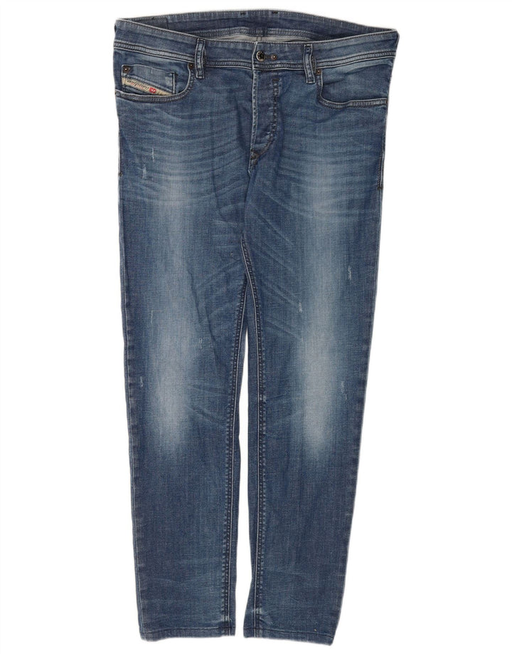 Diesel Herre Thanaz Slim Jeans W34 L30 Blå Bomuld