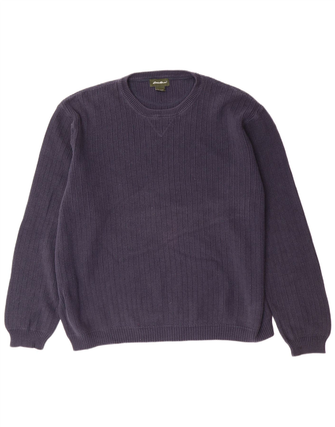EDDIE BAUER Herre sweater med rund hals XL marineblå bomuld