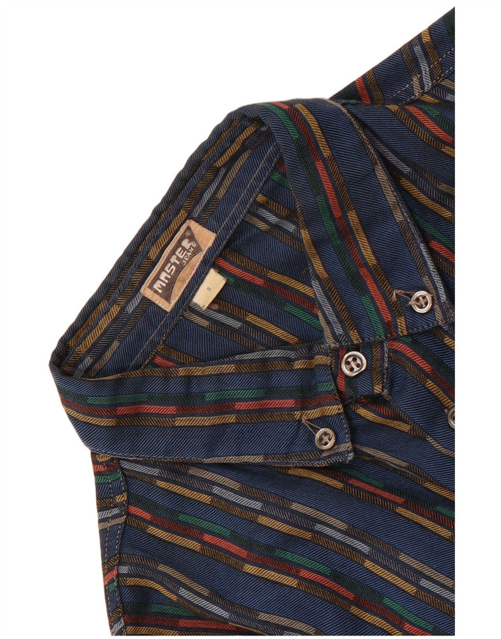 Master Herre flannel skjorte lille blå stribet