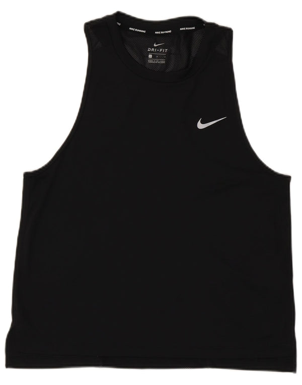Nike Dame Dri Fit Vest Top UK 14 Large Black Polyester