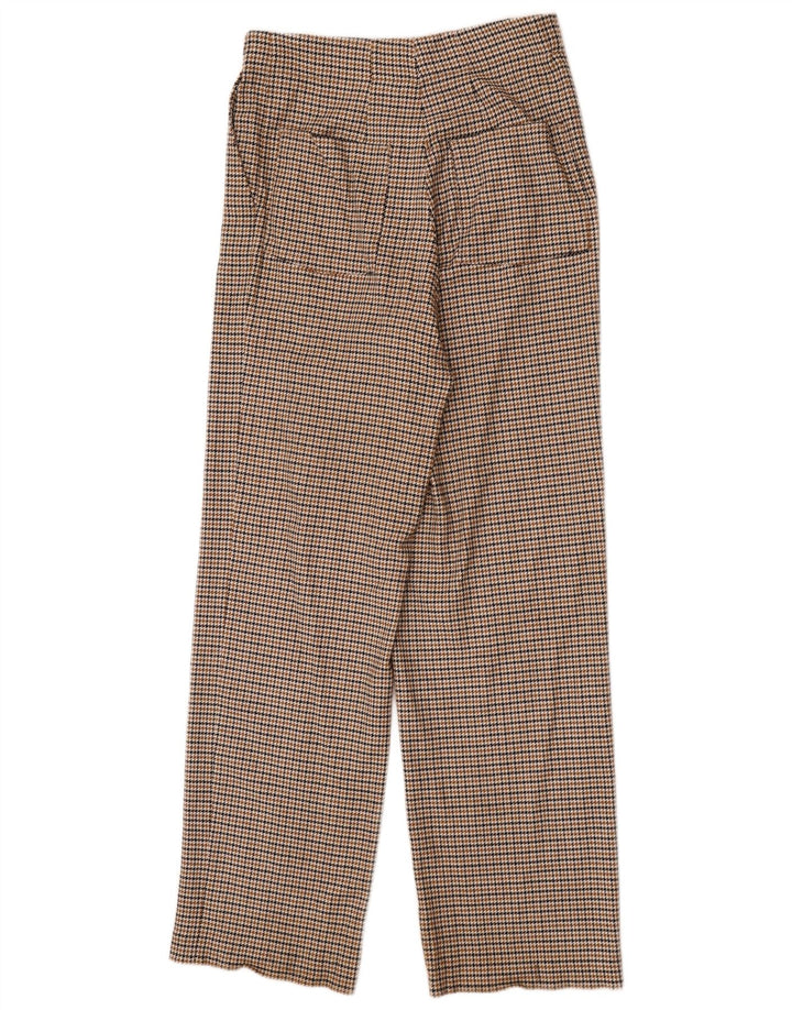 Massimo Dutti Chinobukser til kvinder EU 42 Large W32 L32 Brown Houndstooth