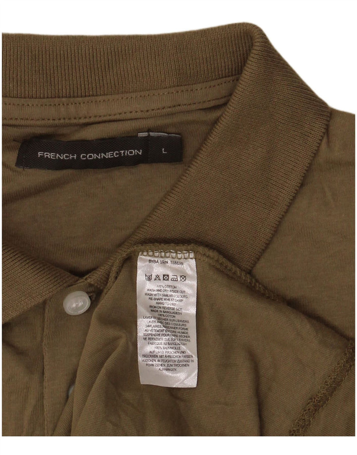 French Connection Herre poloshirt Stor Khaki Bomuld