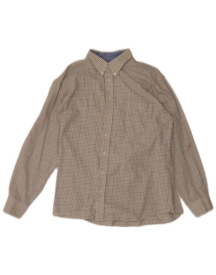 Barbour Herreskjorte XL Off White Ternet bomuld