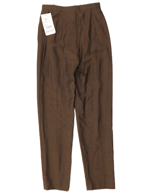 Basler kvinders højtaljede koniske jakkesætsbukser UK 10 Small W26 L31 Khaki