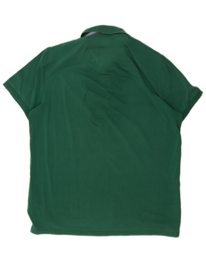 Massimo Dutti Mens Polo Shirt XL Green Cotton