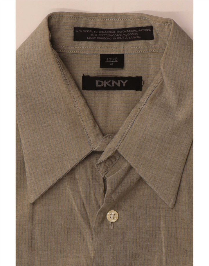 Dkny Herreskjorte Str 16 41 Stor Grå Nålestribet Modal