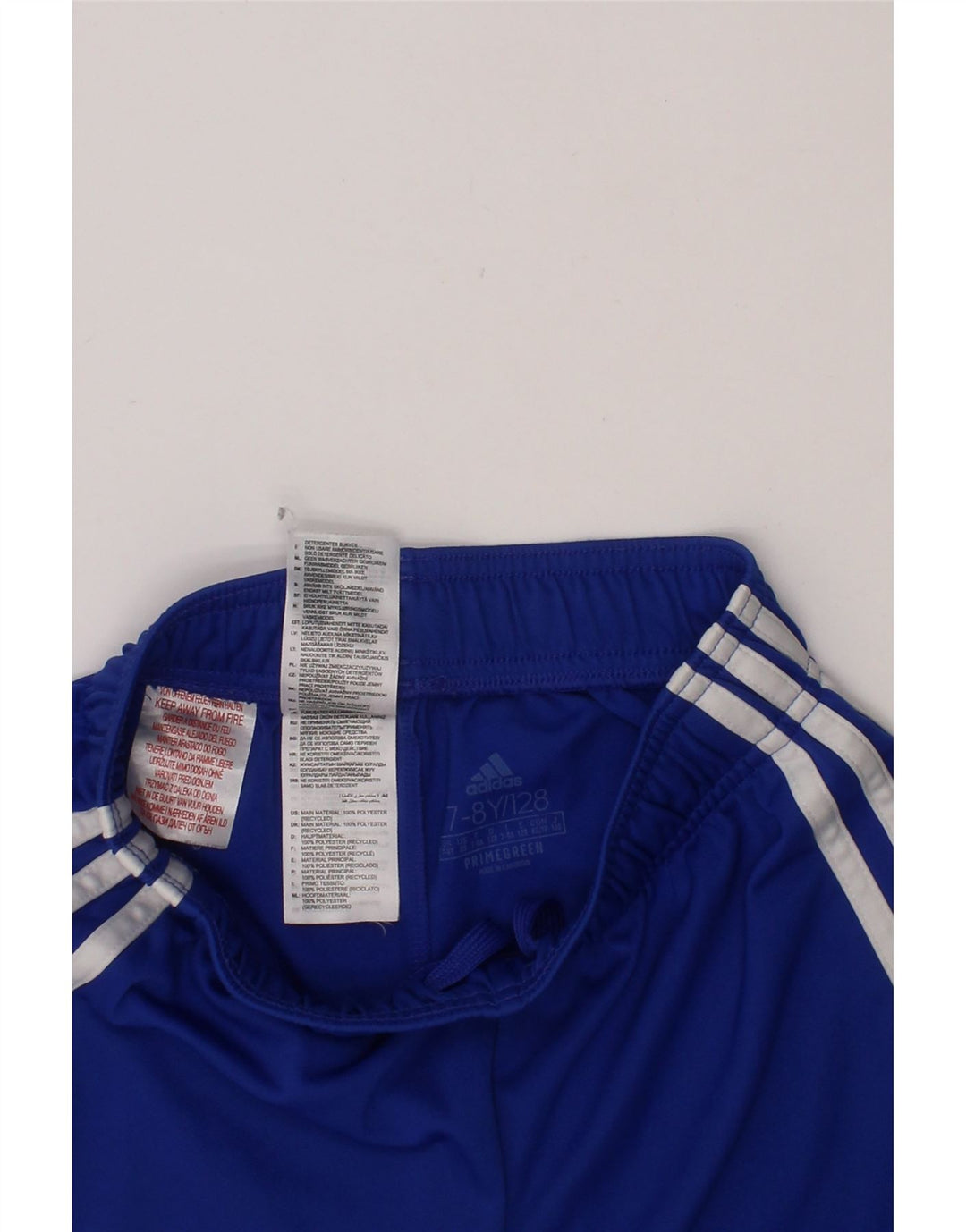 ADIDAS Boys Aeroready Sport Shorts 7-8 Years  Blue Polyester Vintage Adidas and Second-Hand Adidas from Messina Hembry 