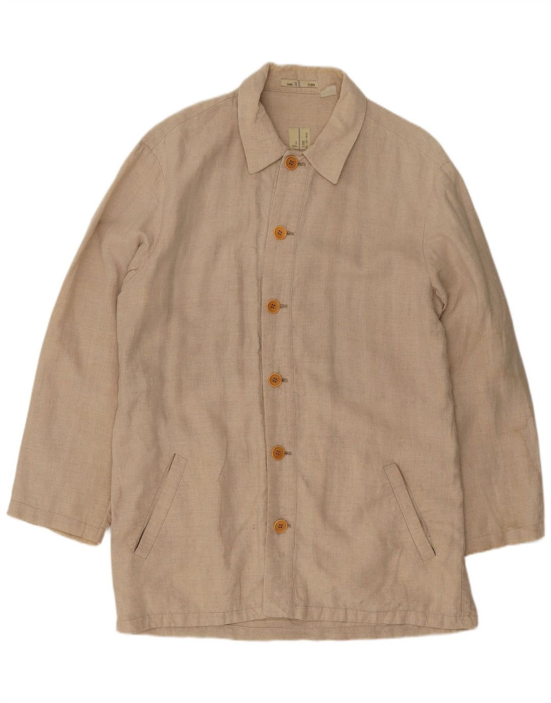 Zara Herre Overfrakke UK 40 Large Beige