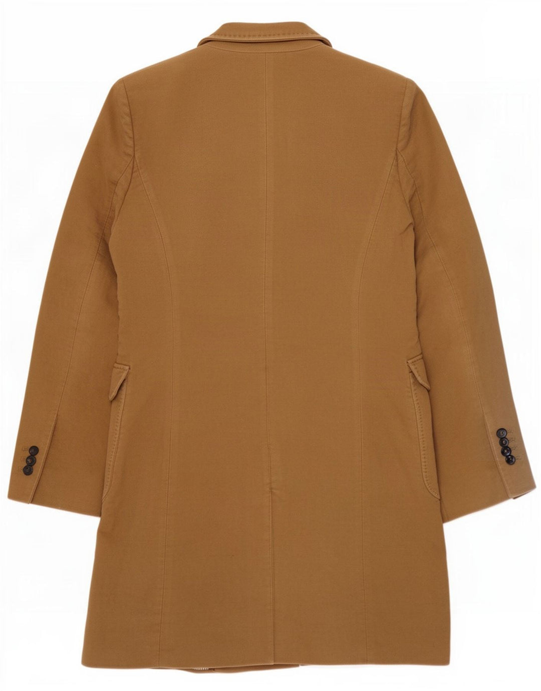Zara Dame Overfrakke UK 12 Medium Beige Bomuld