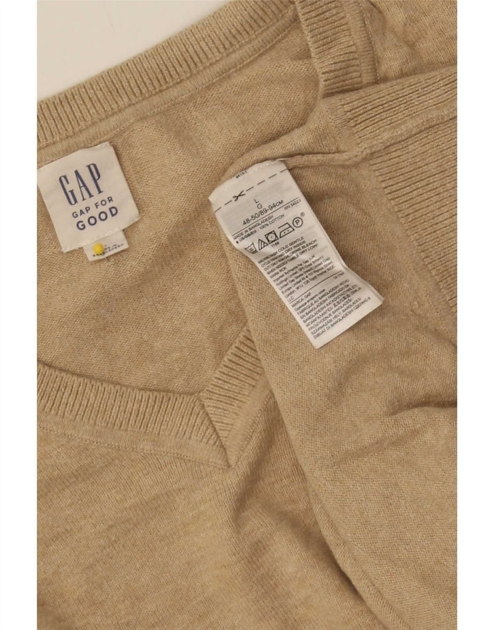 Gap Herre V-hals sweater Stor Beige Bomuld