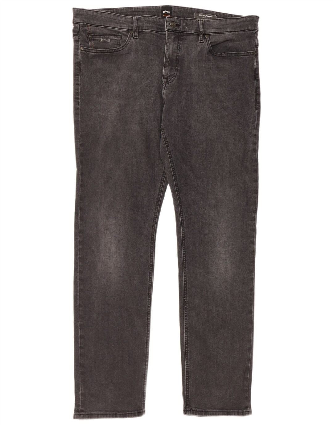 Hugo Boss Herre Delaware Slim Jeans W38 L34 Grå Bomuld