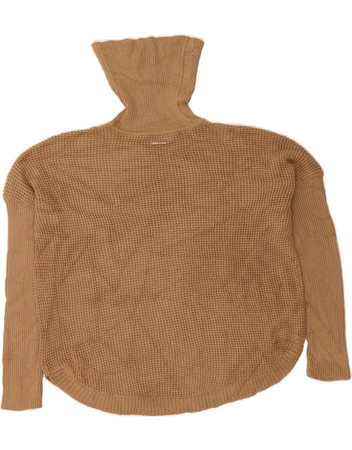 MICHAEL KORS Womens Oversized Roll Neck Jumper Sweater UK 10 Small Beige Vintage Michael Kors and Second-Hand Michael Kors from Messina Hembry 