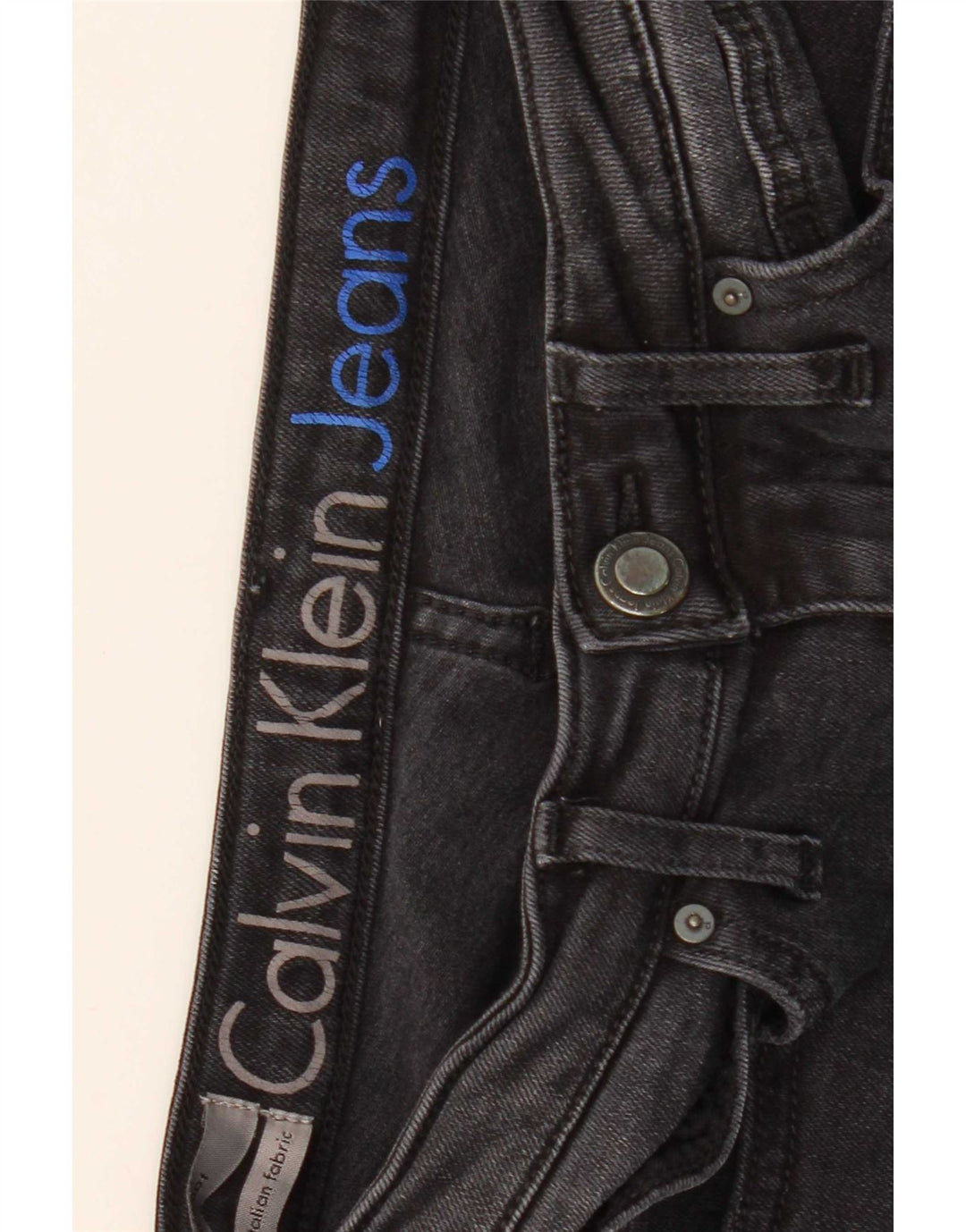 Calvin Klein Dame Slim Bootcut Jeans W28 L32 Sort Lyocell