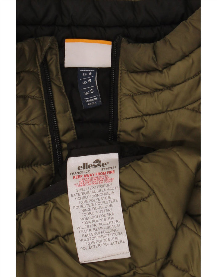Ellesse Herre polstret jakke UK 36 Small Khaki Polyester