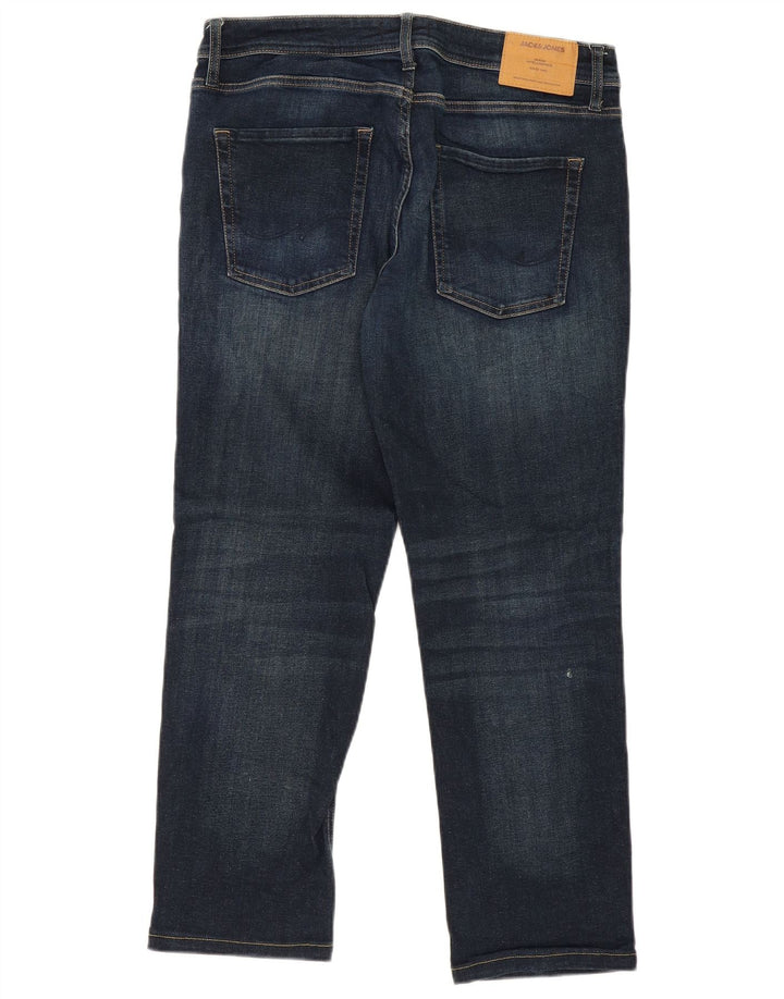 JACK & JONES Herre Clark Regular Fit Straight Jeans W34 L27 Blå Bomuld