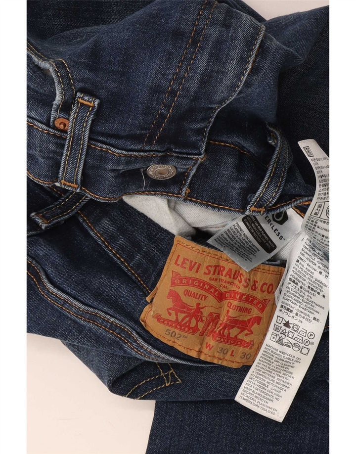 Levi's Herre 502 tilspidsede jeans W30 L30 blå bomuld