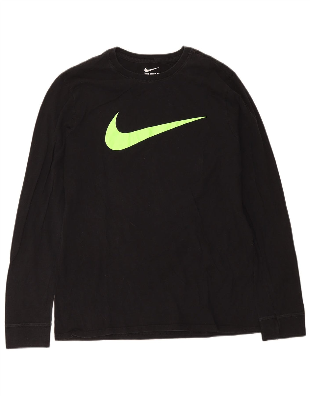 Nike Herre Athletic Fit Grafisk Top Langærmet Medium Sort Bomuld