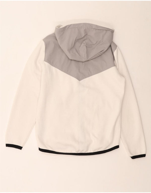 HOLLISTER Hættetrøje med lynlås til mænd Small White Colourblock Bomuld