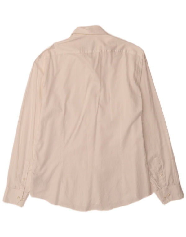 Calvin Klein Jeans Herre Fitted Shirt Størrelse 40 15 3/4 Medium White Classic
