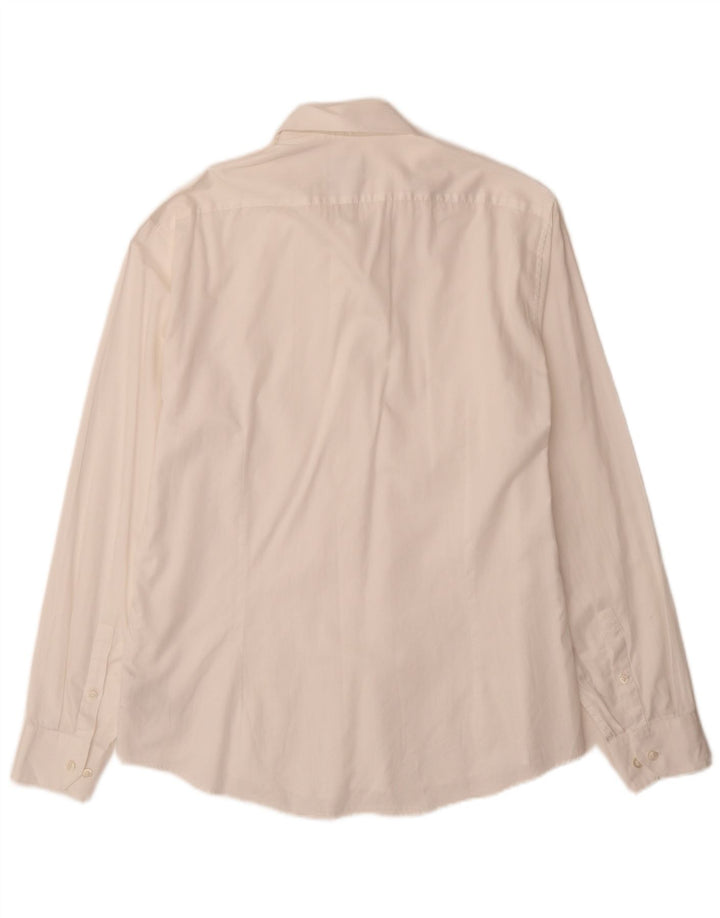 Calvin Klein Jeans Herre Fitted Shirt Størrelse 40 15 3/4 Medium White Classic