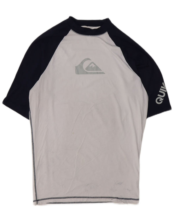 Quiksilver Herre grafisk T-shirt Top 2XL Hvid Colourblock Polyamid
