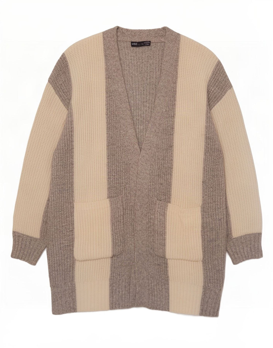 Marks & Spencer Dame Longline Cardigan Sweater UK 14 Medium Grey