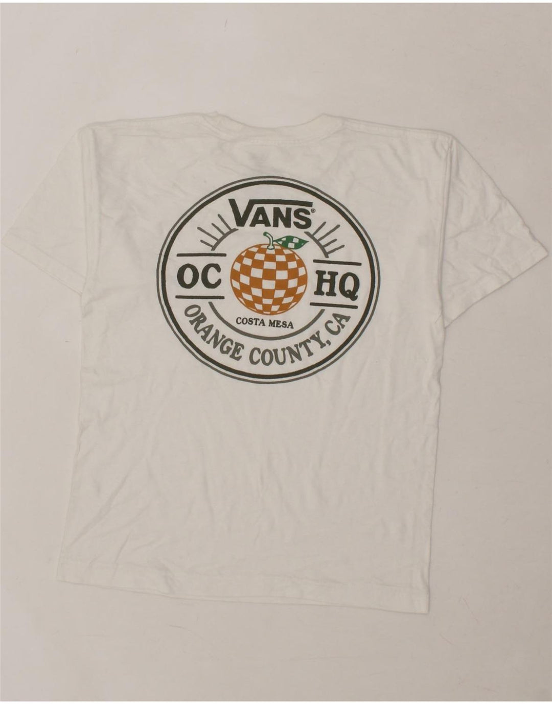 VANS Mens Graphic T-Shirt Top Small White Cotton Vintage Vans and Second-Hand Vans from Messina Hembry 