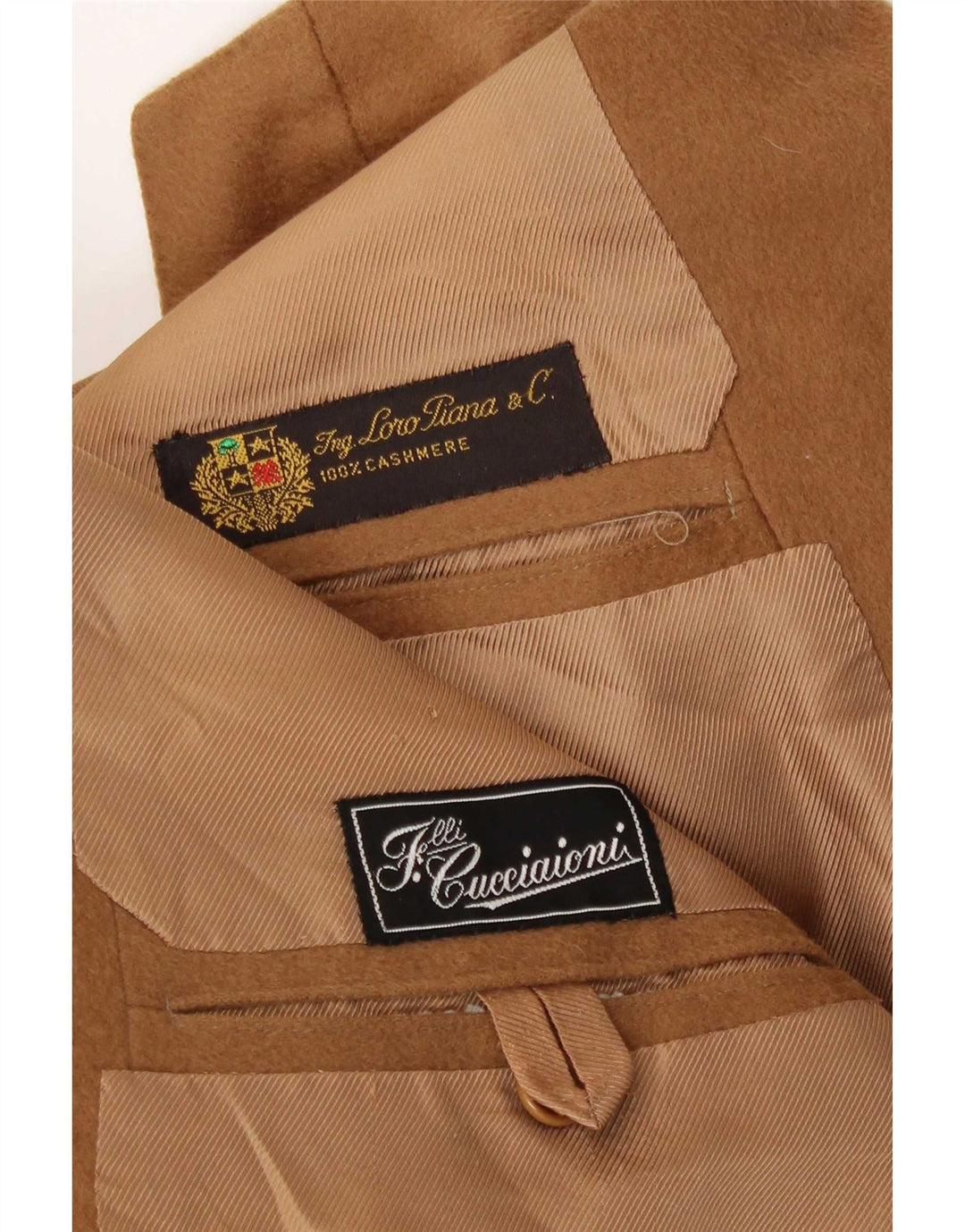 Ing Loro Piona & Co. Herre Blazer Jacket UK 40 Large Brown Cashmere