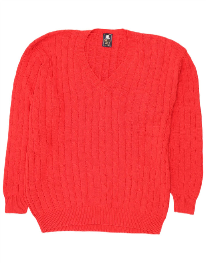 HVID SEJL Herre V-hals sweater XL Rød Bomuld