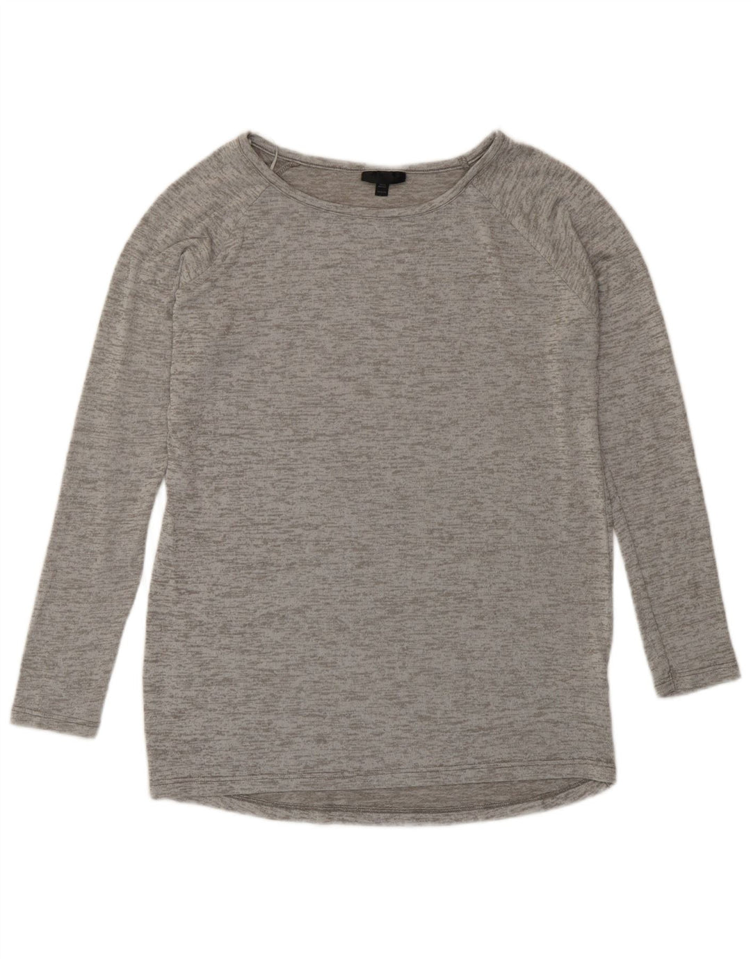 Topshop Dame Top Langærmet UK 10 Small Grå Flecked Viscose