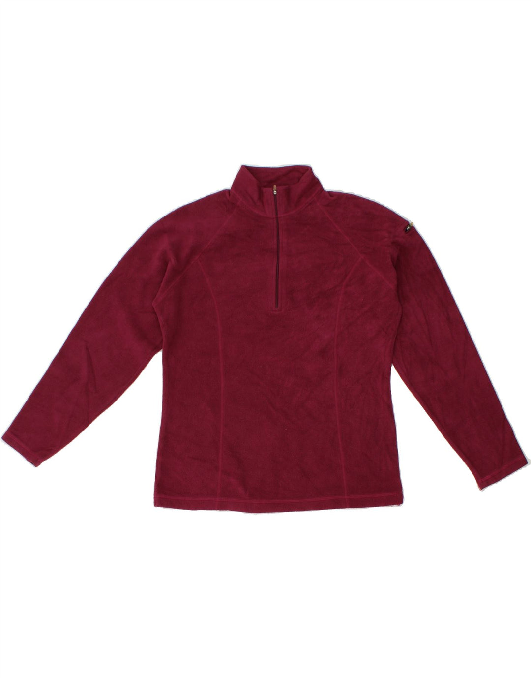 L.L.BEAN Womens Zip Neck Fleece Jumper UK 10 Small Red Vintage L.L.Bean and Second-Hand L.L.Bean from Messina Hembry 