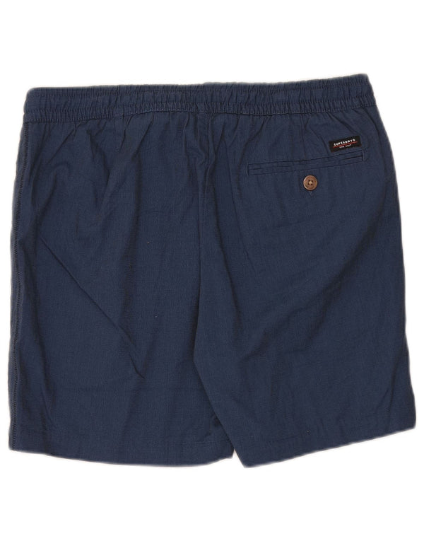 Superdry Mens Chino Shorts Medium W32 Navy Blue Cotton