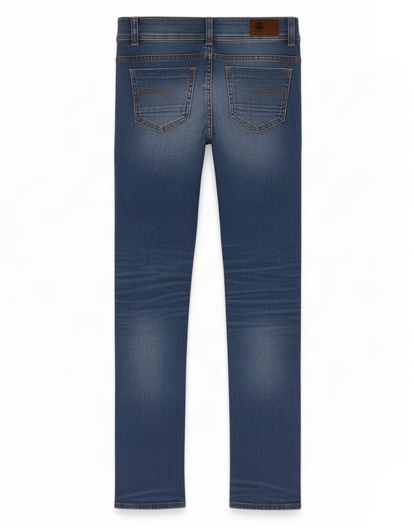 G-Star Womens Midge Straight Jeans W28 L30 Blue Cotton