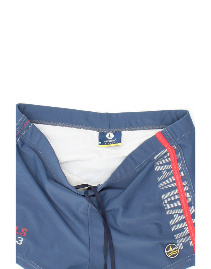 NAVIGARE Mens Graphic Swimming Shorts Medium Blue Polyamide Vintage Navigare and Second-Hand Navigare from Messina Hembry 