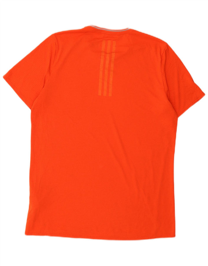 Adidas Herre Climacool T-Shirt Top Medium Orange Polyester
