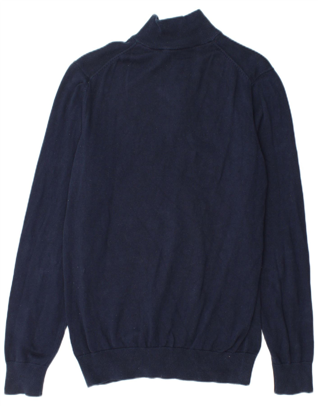 Besætningstøj Herre Zip Neck Jumper Sweater Medium Navyblå Bomuld
