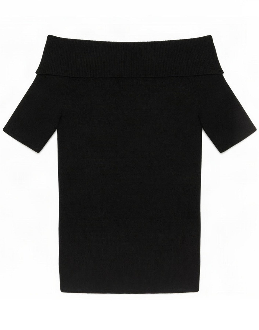 Oasis Womens Crop Off Shoulder Top UK 8 Small Black Viscose