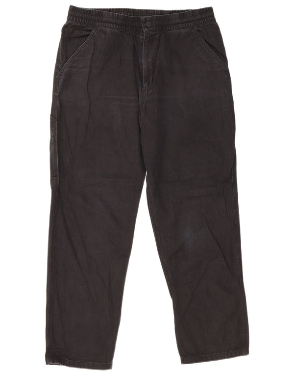 Vans Mens Straight Cargo Trousers Medium W32 L28 Black Cotton