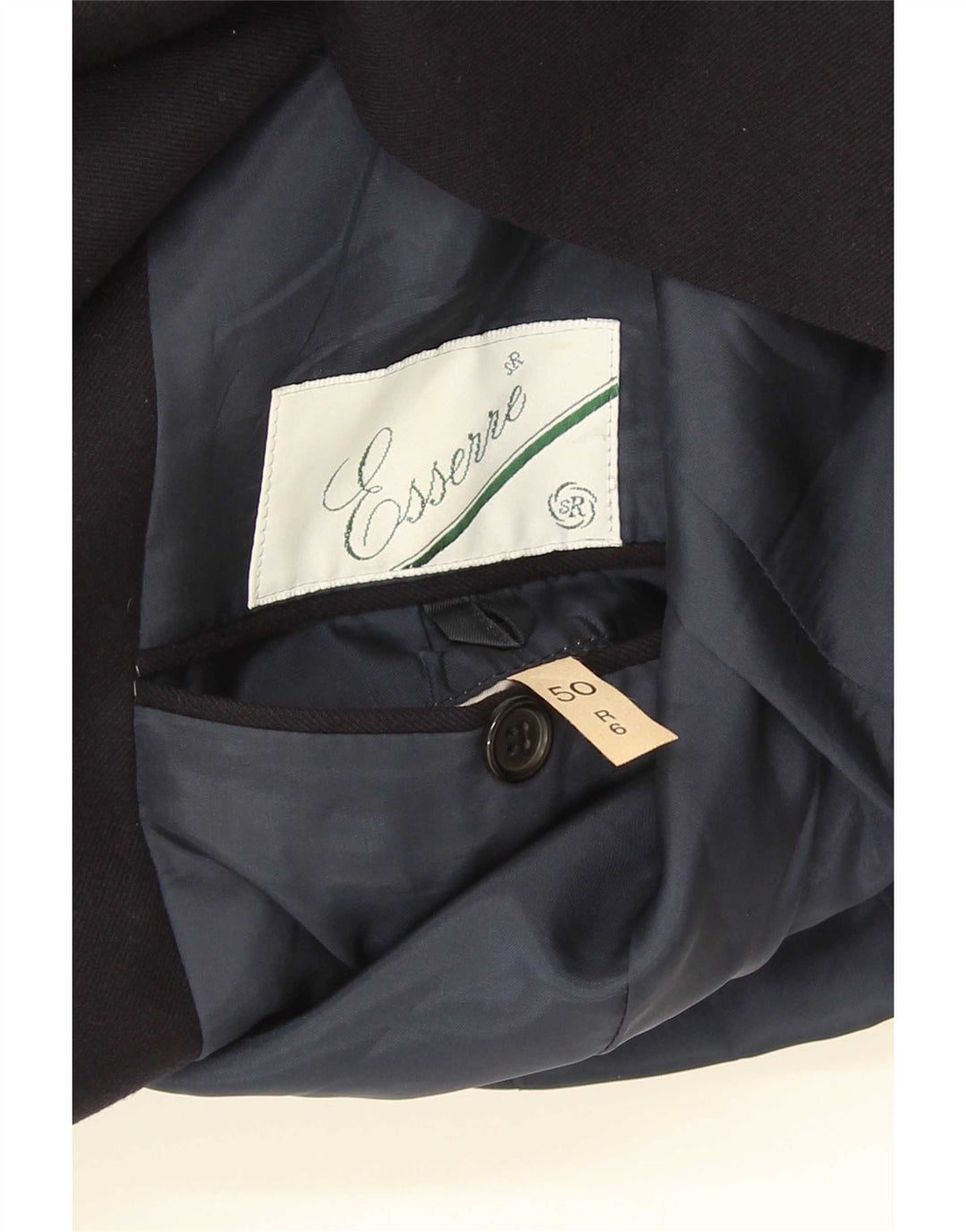 Essere Herre Double Breasted Blazer Jacket IT 50 Large Navy Blue