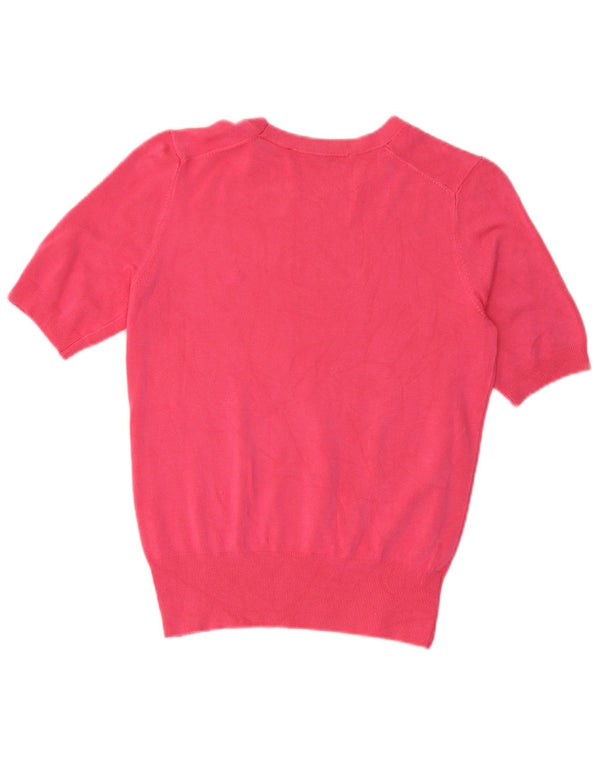 Zara Womens Crop T-Shirt Top UK 10 Small Pink
