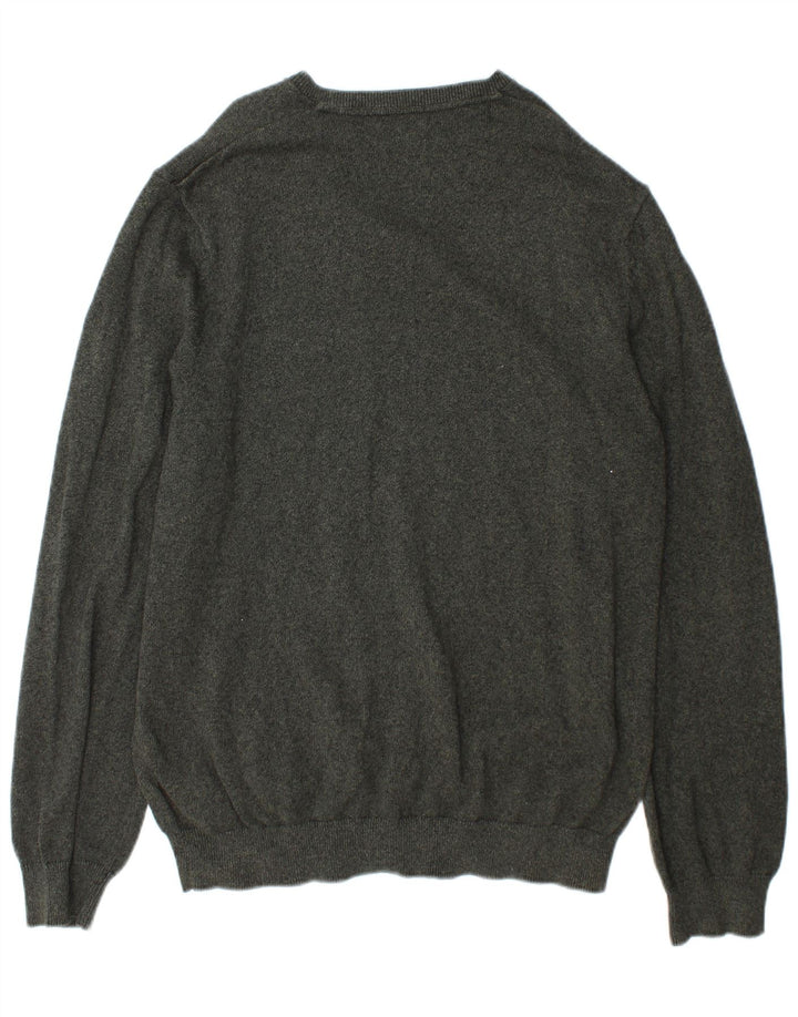 Marks & Spencer Herre V-hals sweater XL Grøn Bomuld