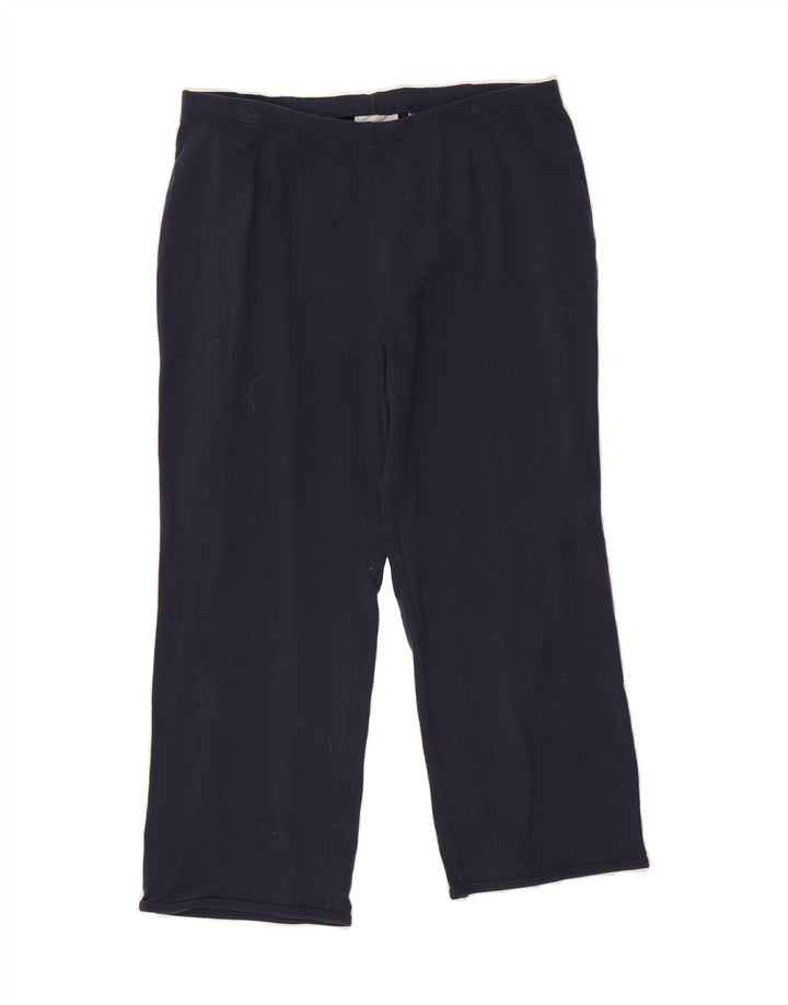 REEBOK Womens Tracksuit Trousers UK 14 Large  Navy Blue Nylon Vintage Reebok and Second-Hand Reebok from Messina Hembry 