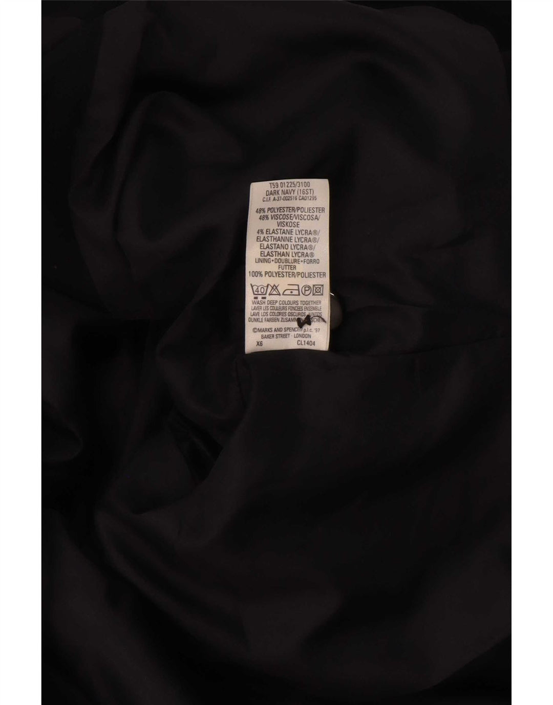 Marks & Spencer Dame St. Michael 4 Button Blazer Jacket UK 16 Large Black