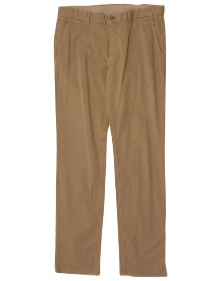 Massimo Dutti Herre Regular Fit Chinobukser EU 42 Large W32 L33 Beige