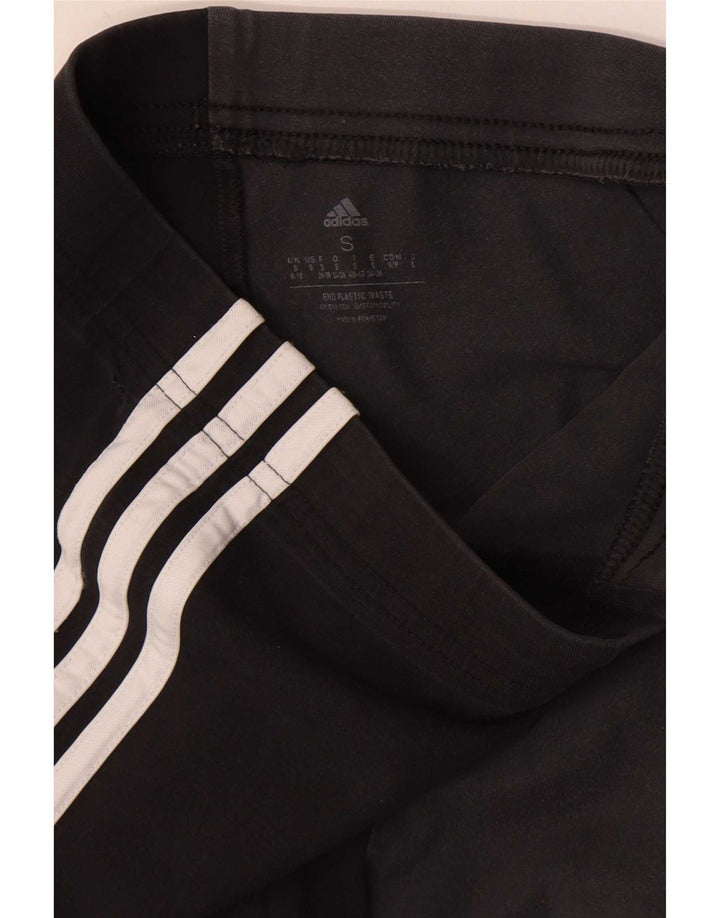 Adidas Womens Leggings UK 8/10 Small Black Colourblock