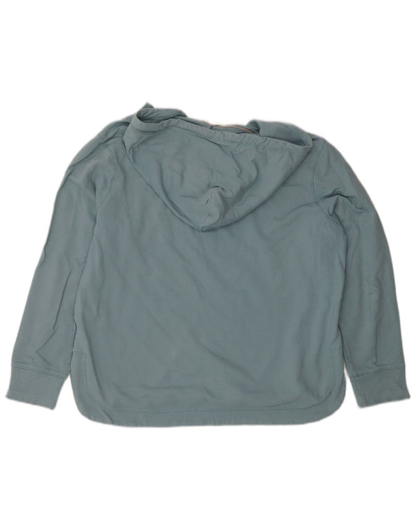 White Stuff Dame Oversized Hoodie Jumper UK 10 Small Blue Cotton